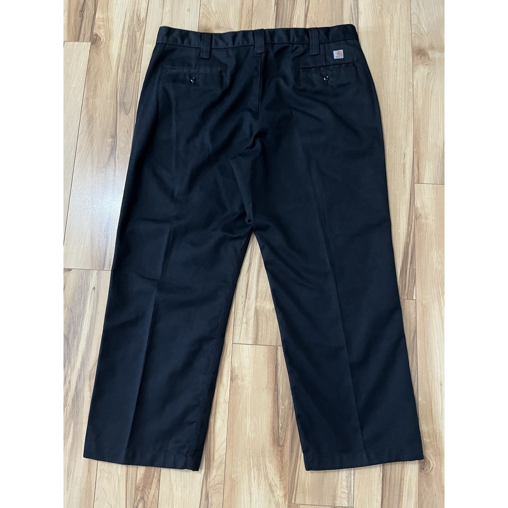 Carhartt Carpenter Twill Work Pants Mens 40x28 Black Relaxed Fit Straight B290 - Picture 7 of 8